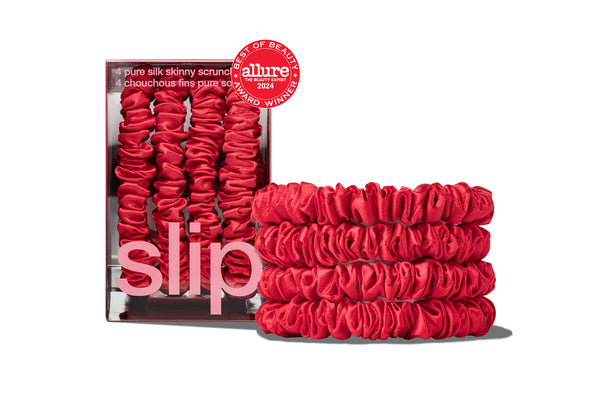Back to School Red Skinny Scrunchies