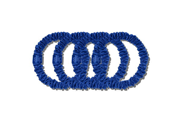 Back to School Royal Blue Skinny Scrunchies